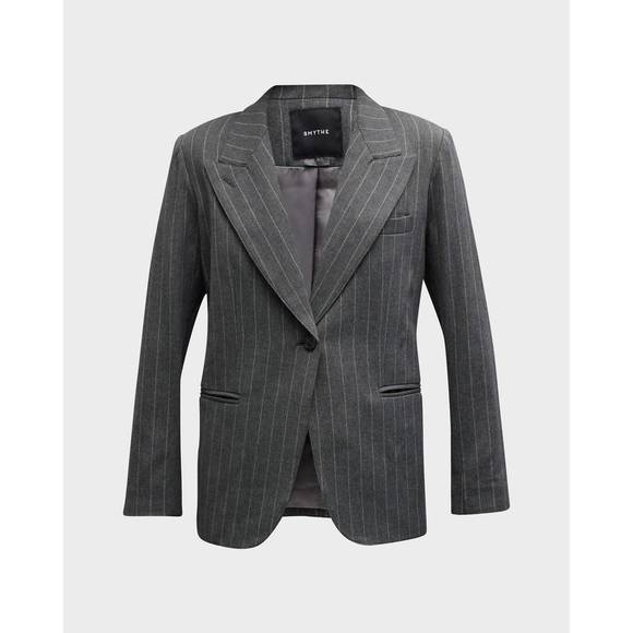NEW SMYTHE 90's blazer in grey pinstripe - Picture 2 of 3